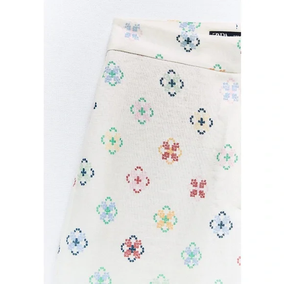 Zara PRINTED LINE BLEND CULOTTES - Picture 5 of 5